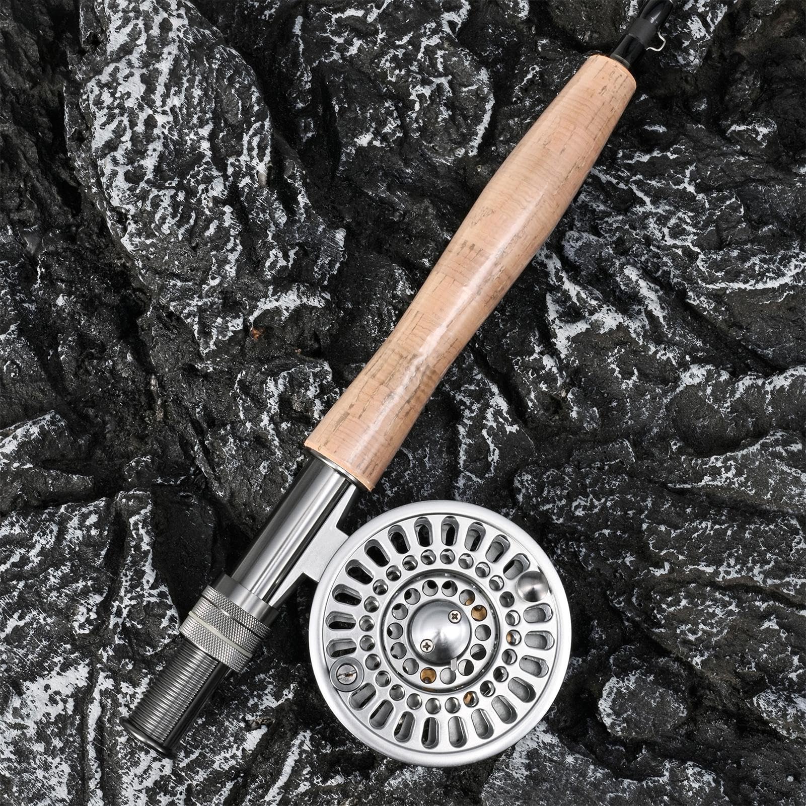 Aluminiowy kołowrotek muchowy, aluminiowy kołowrotek muchowy sprzęt do | Kołowrotki Baitcaster do łowienia ryb w słonej wodzie w jeziorze Sweetwater
