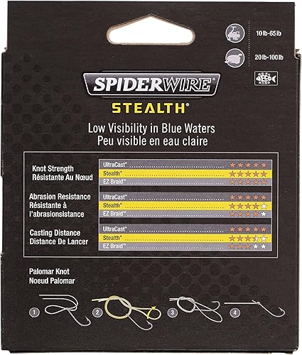 Miniatura 6 de Spiderwire Stealth Braid 3000 Yardas Camuflado azul,Verde musgo,Camo,Amarillo alta visibilidad,Translúcido,2-Amarillo alta visibilidad,Verde musgo -