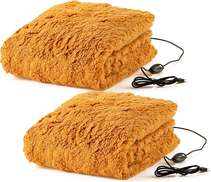 Stalwart Heated Blanket 2Pack USBPowered Sherpa Throw