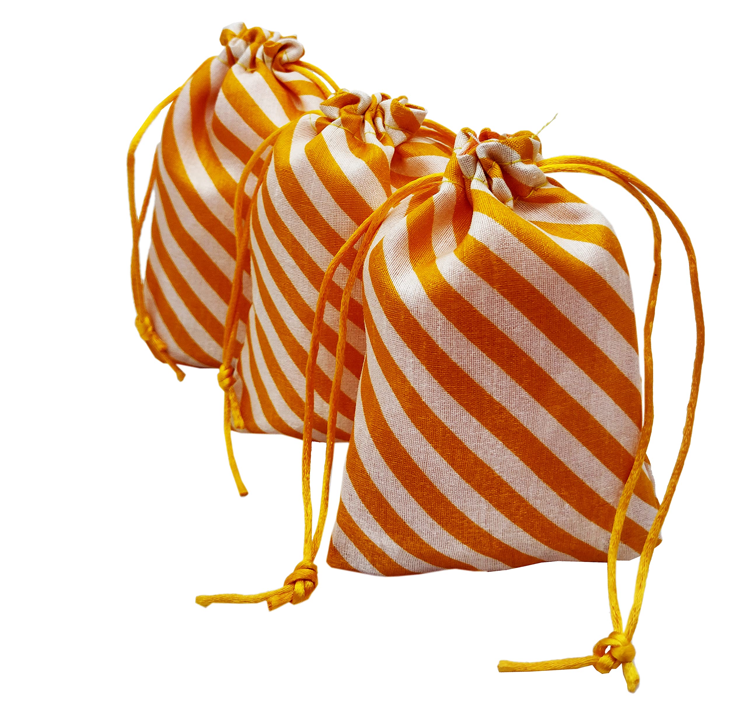 brown leaf 6X4 inch Yellow Lehariya Print Potli Bags Jewelry Pouch Best for Wedding Anniversary Party Supply Return Gifting Bags-picture-39
