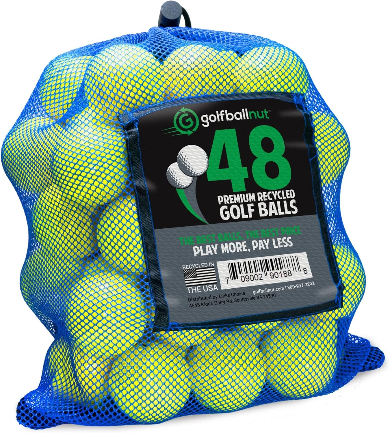 Used Recycled for Bridgestone White, Yellow or Mixed Colors 5A Quality Mint Golf Balls