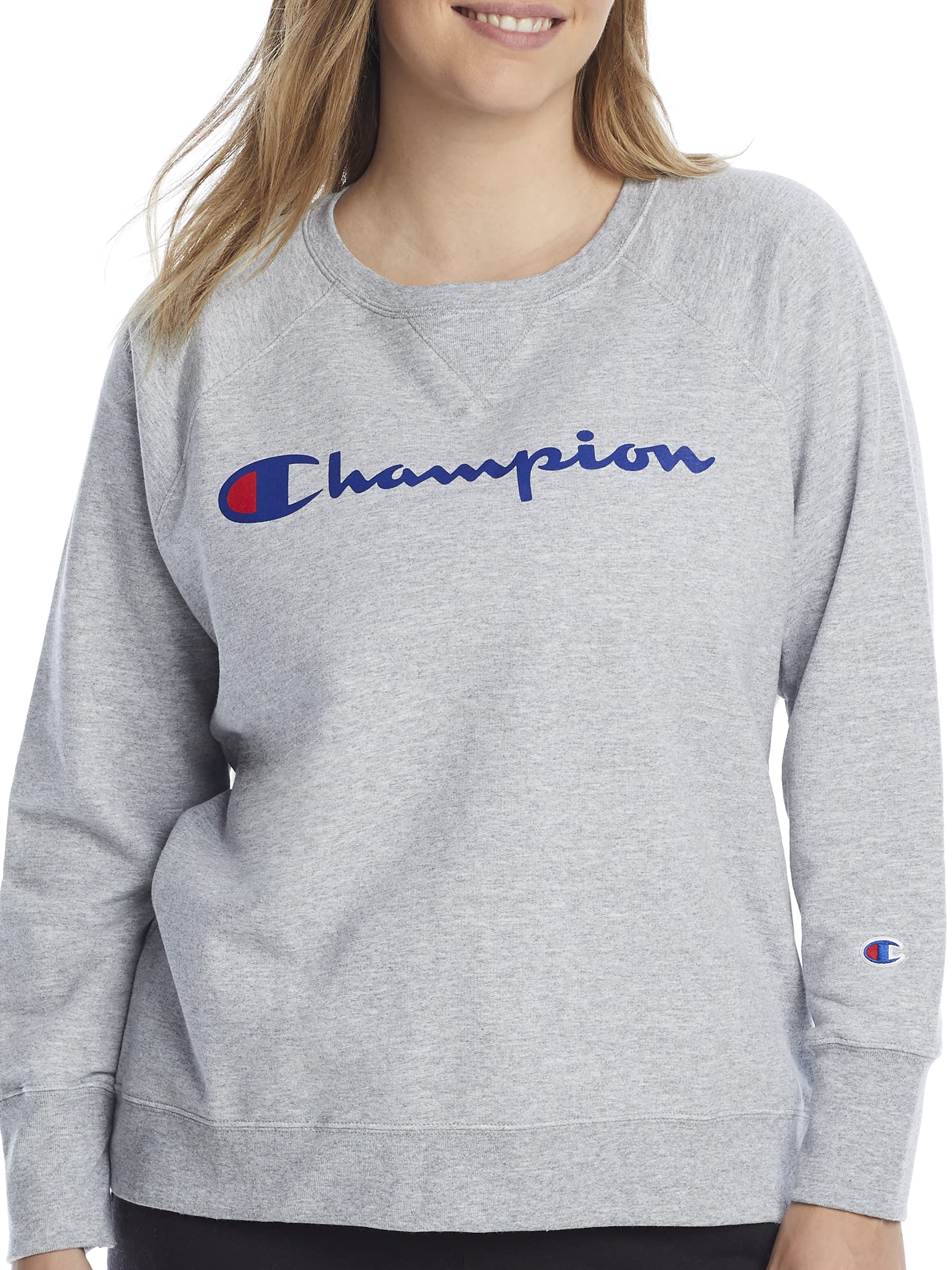 MSRP $50 Champion Plus Size Signature Graphic Sweatshirt Gray Size