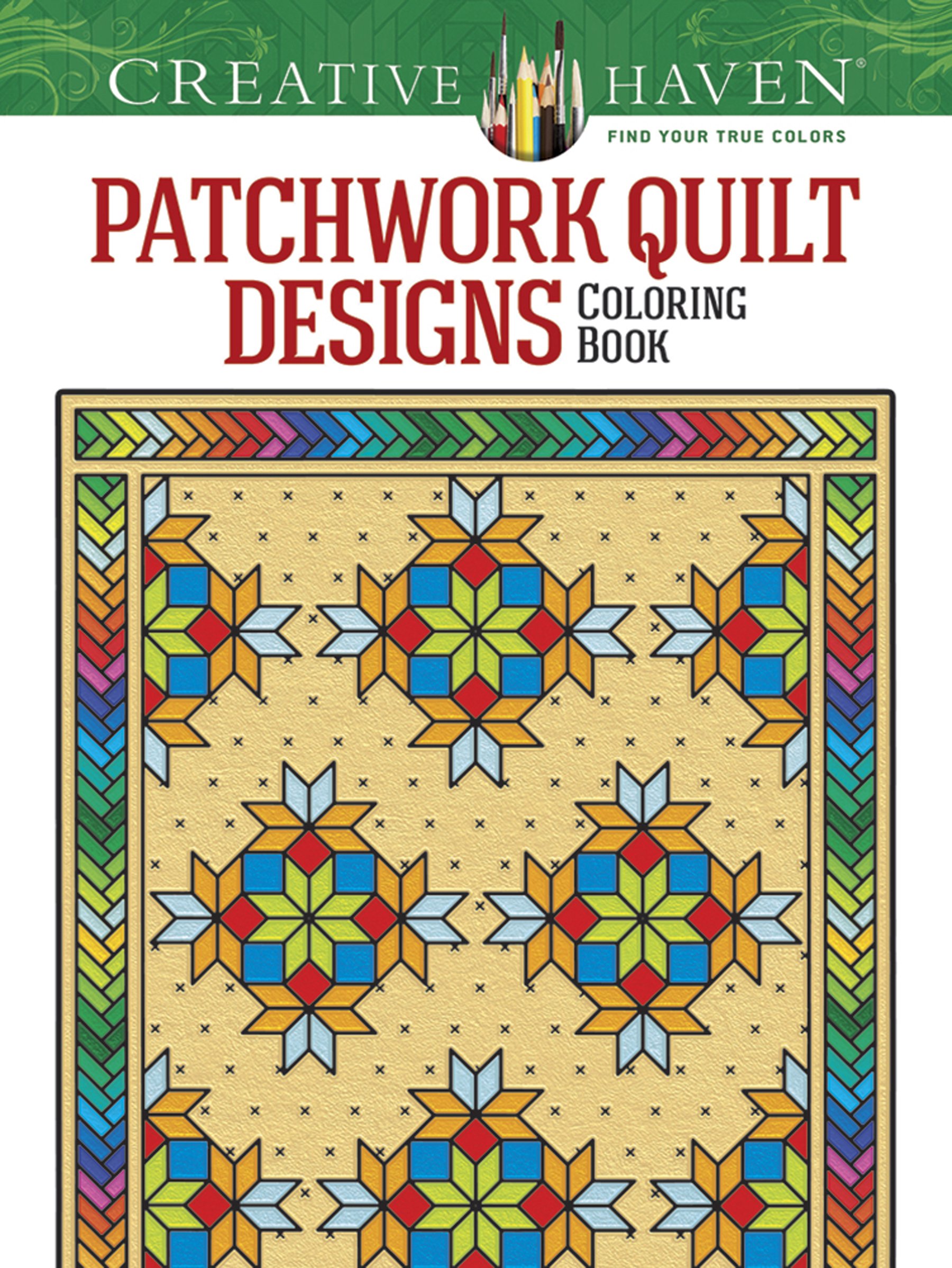 Creative Haven Patchwork Quilt Designs Coloring Book