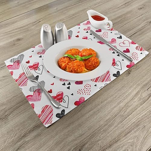 Miniatura 172 de Ambesonne Juego de 4 manteles individuales amarillos y azules, diseño de flores de primavera, flores vibrantes, manteles individuales de tela Azul