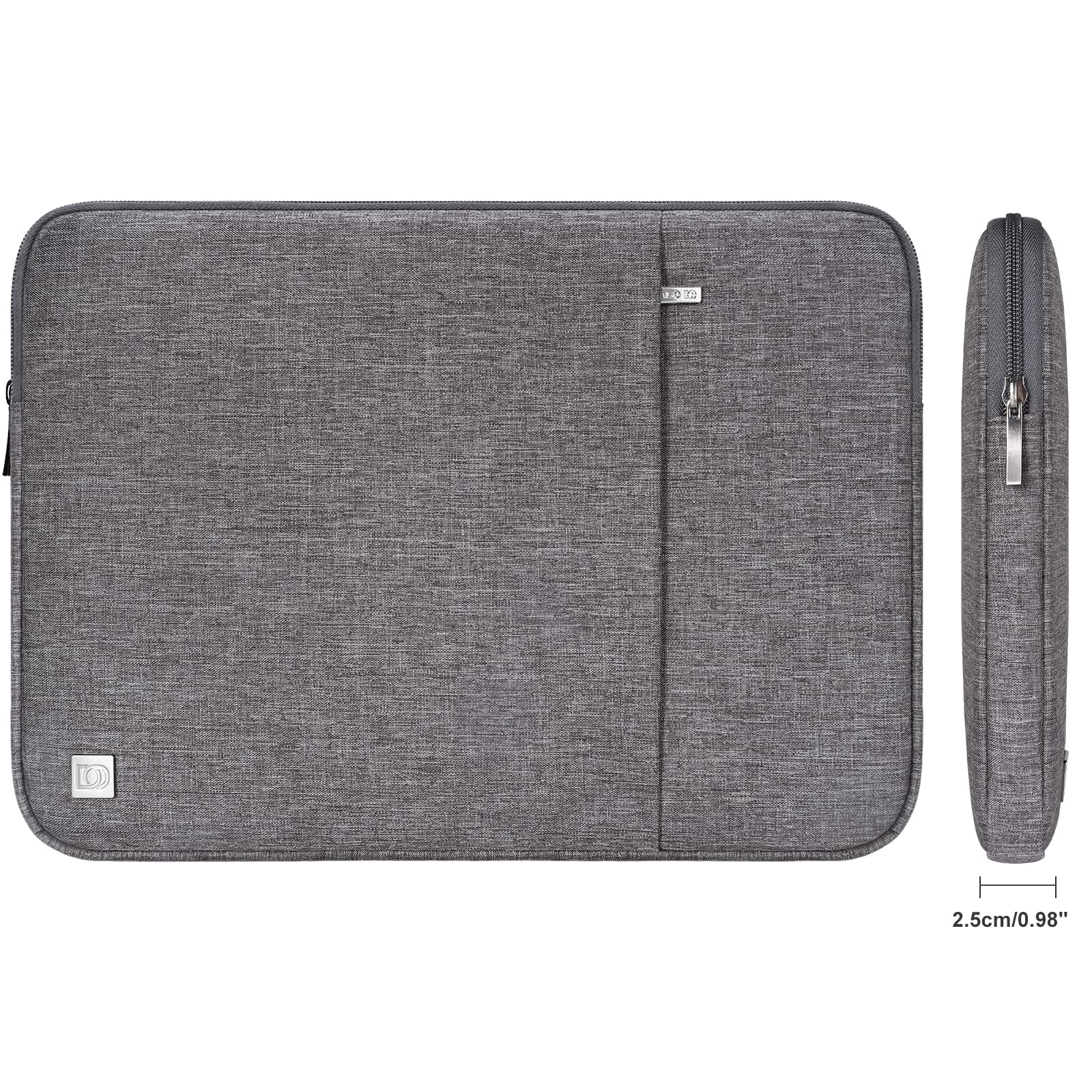 DOMISO 15.6 Pollici Custodia Borsa per Computer Portatile PC Protettiva Laptop Sleeve per 15.6" Yoga Chromebook/ThinkPad T580/Asus ROG Zephyrus GX501/HP Pavilion 15 Envy 15,Grigio