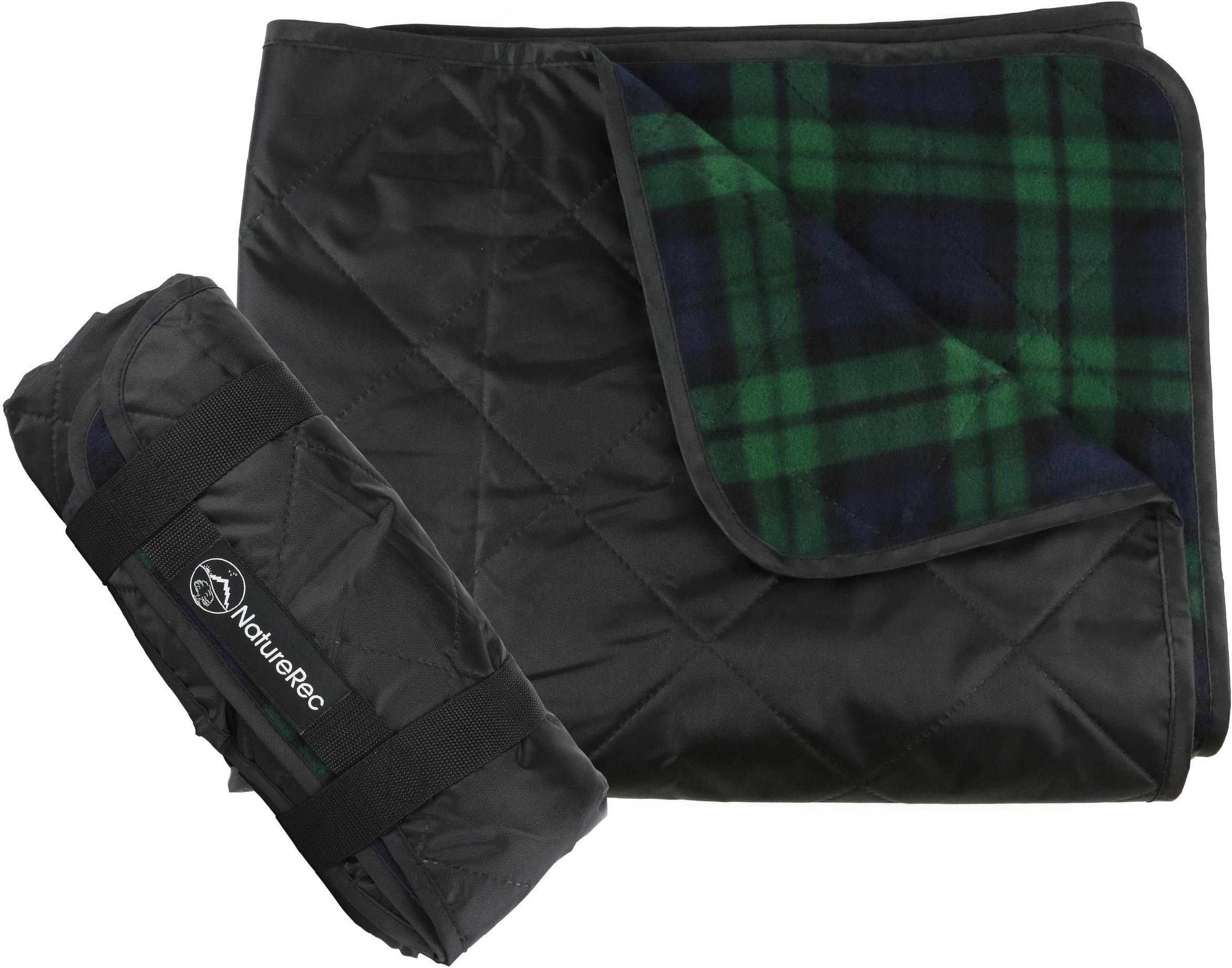 Outdoor Waterproof Stadium Blanket | For Picnic, Camping, and Beach - Heavy Duty Fleece - Windproof and Sandproof Backing - Light, Portable, and Machine Washable - Anti Slip Quilting