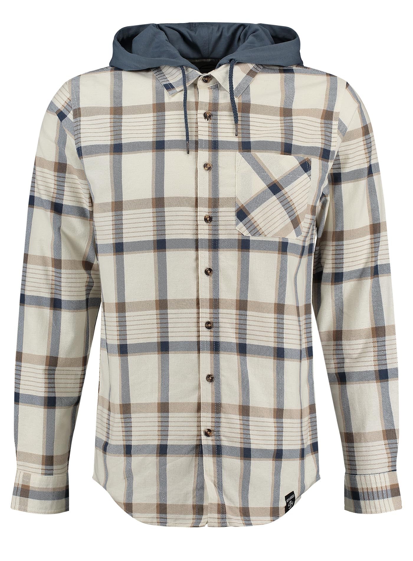 KEY LARGO Koszula Mężczyźni Klcatania 1/1 Hoodie-checks