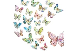 Aromoty Holographic Resin Butterfly Stickers for Aesthetic Journals
