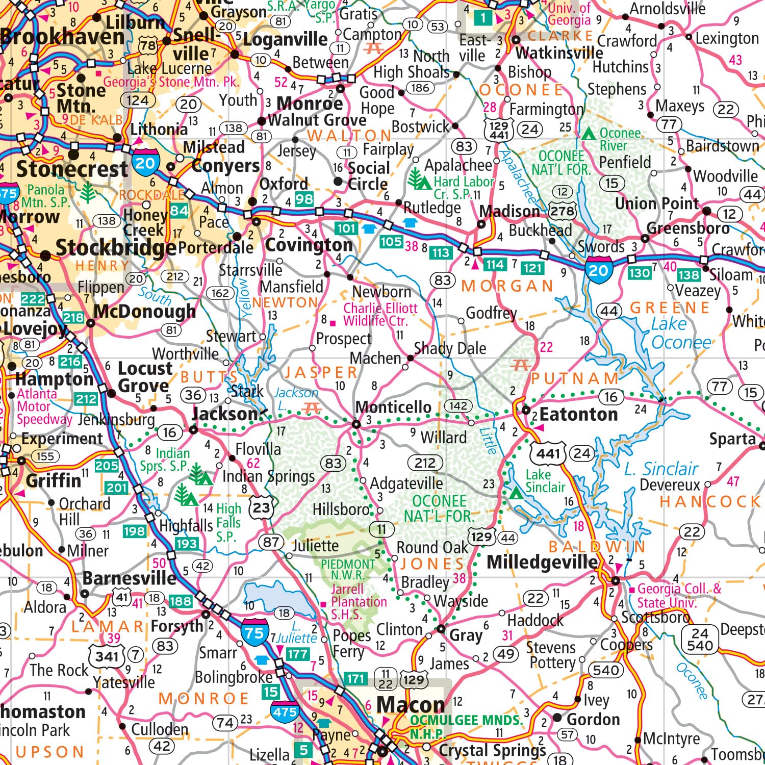 Rand McNally Easy to Fold: Georgia State Laminated Map - Image 4