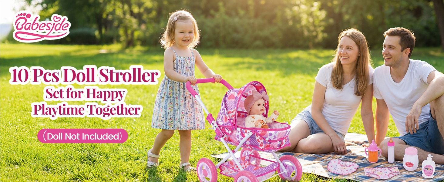 Amazon.com: BABESIDE Baby Doll Stroller Set with 12 Inch Baby Doll