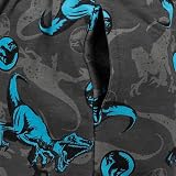 Jurassic World Jurassic Park Little Boys' Short Sleeve Graphic Tee and Allover Print French Terry Drawstring Shorts Outfit Blue Raptor Blue 7-8
