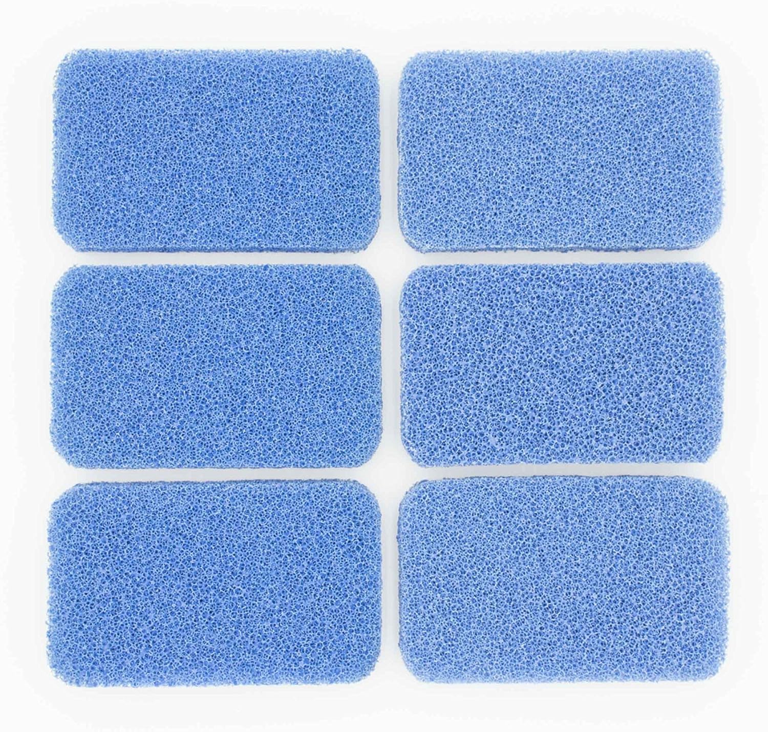 🔥 Flash Sale Sinkology SSCRUB-101-6 Breeze Non-Scratch and Odor Resistant Silicone Scrubber Package of 6 Sponges, Blue, 6 Piece