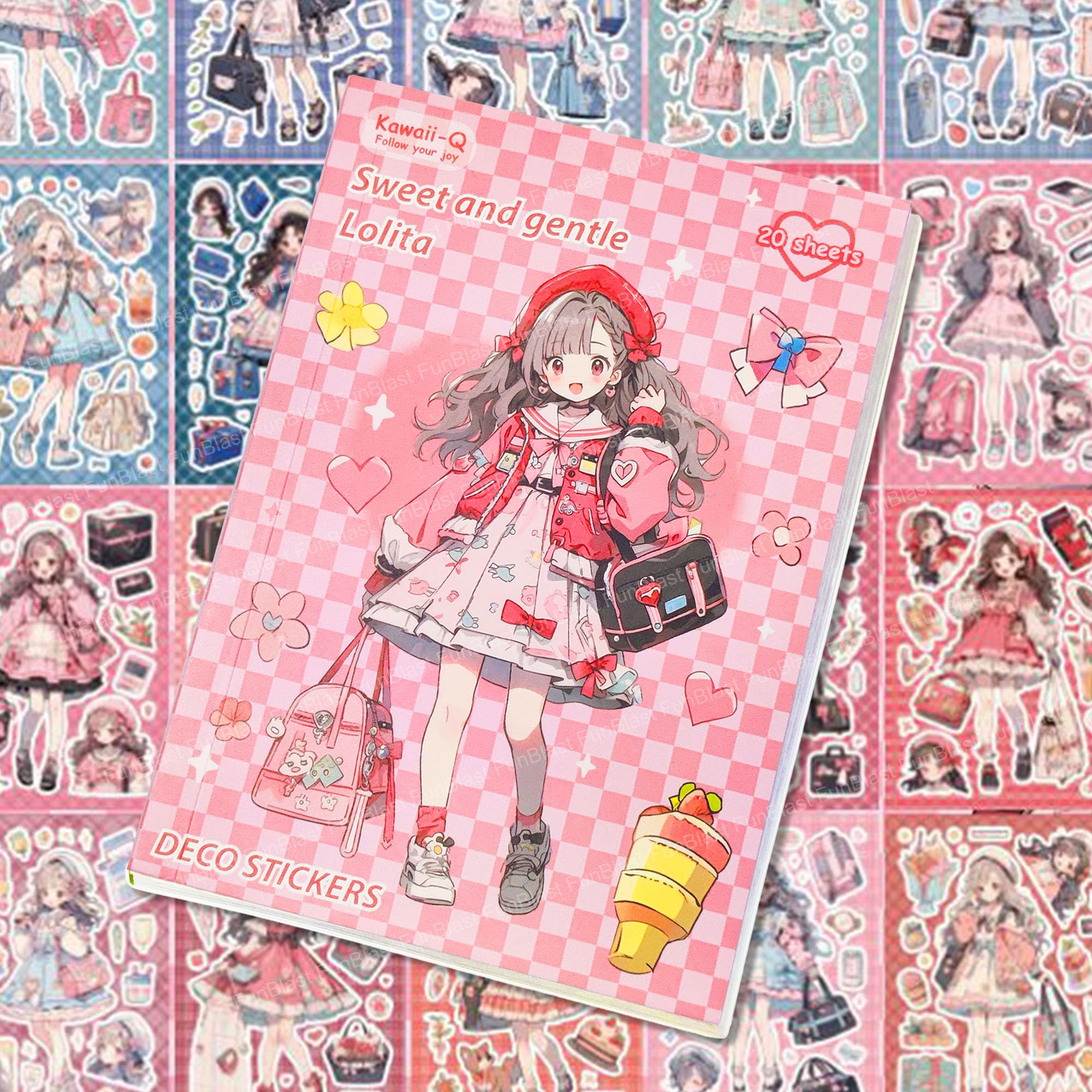 FunBlast Kawaii Stickers Book – 20 Sheets/400 Stickers, Japanese Style Decorative Stickers, Self-Adhesive Kawaii Sticker, Cartoon Theme Sticker for Girls (Pink) (B0DCZR13G1) Amazon Price History, Amazon Price Tracker