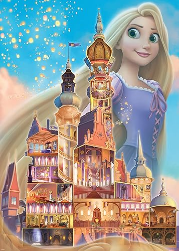 Ravensburger Disney Castle Collection - Castillos de Disney Rapunzel - Rompecabezas de 1000 piezas para adultos - 17336 - Cada pieza es única la