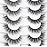 Pooplunch Natural False Eyelashes Cat Eye Look Wispy Clusters 8D Volume Fake Eyelashes Faux Mink Lashs Strips 7 Pairs Pack