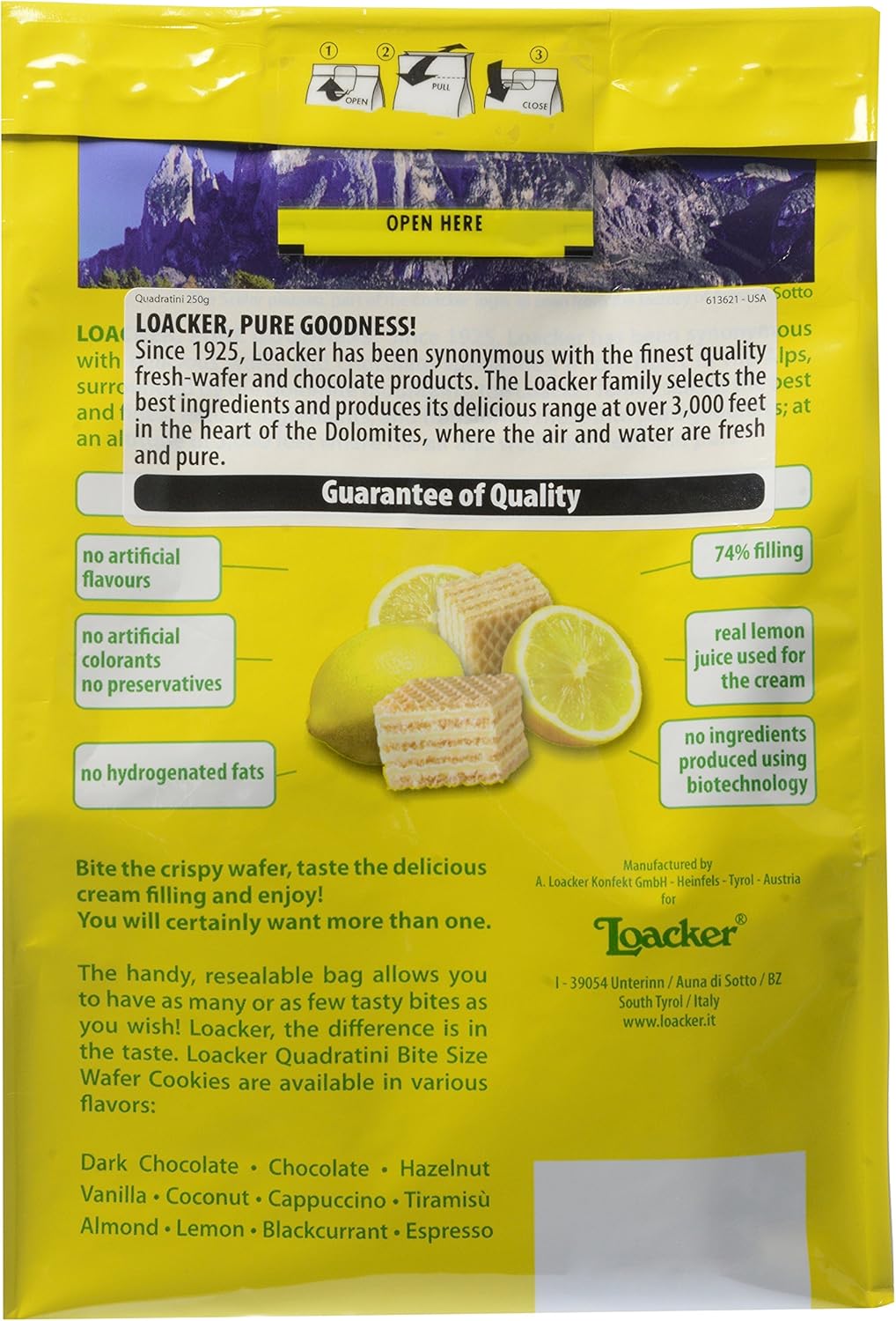 Loaer Quadratini Lemon Wafers