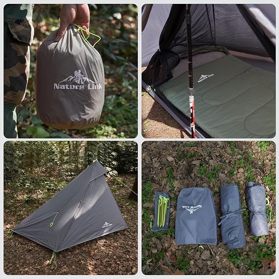 Altair One Ultralight Trekking Pole Backpacking Tent, Waterproof SIL Nylon, Double Wall, 3 Season, 1 Person Shelter for Backpacking, Hiking, Camping, Trekking, Bushcraft