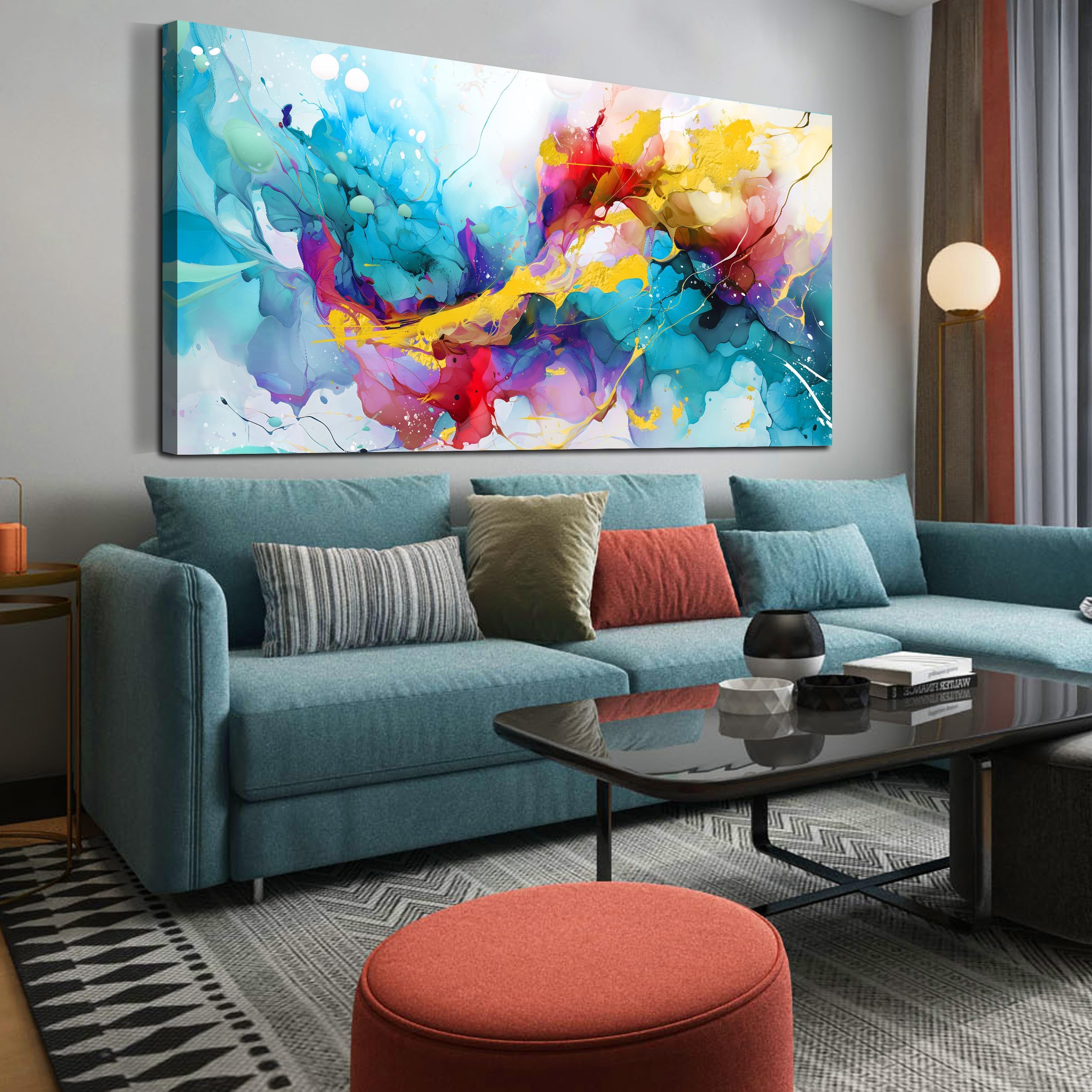 Amazon.com: LAOTOART Modern Art Wall-Decor for Office Women - Abstract ...