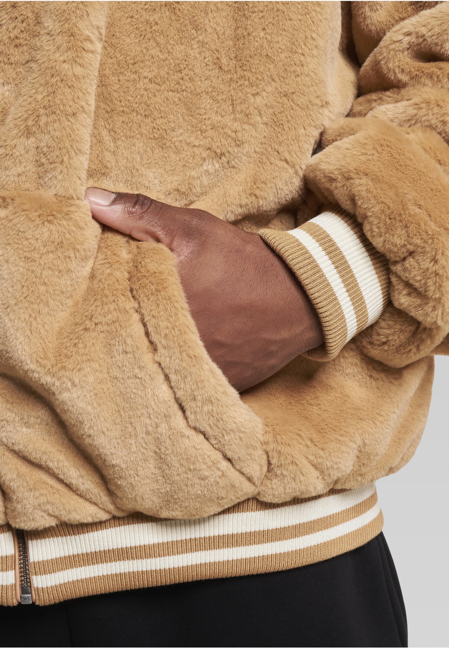 Karl Kani Unisex KU234-001-2 KK Metal Signature OS Fur Full Zip Hoodie