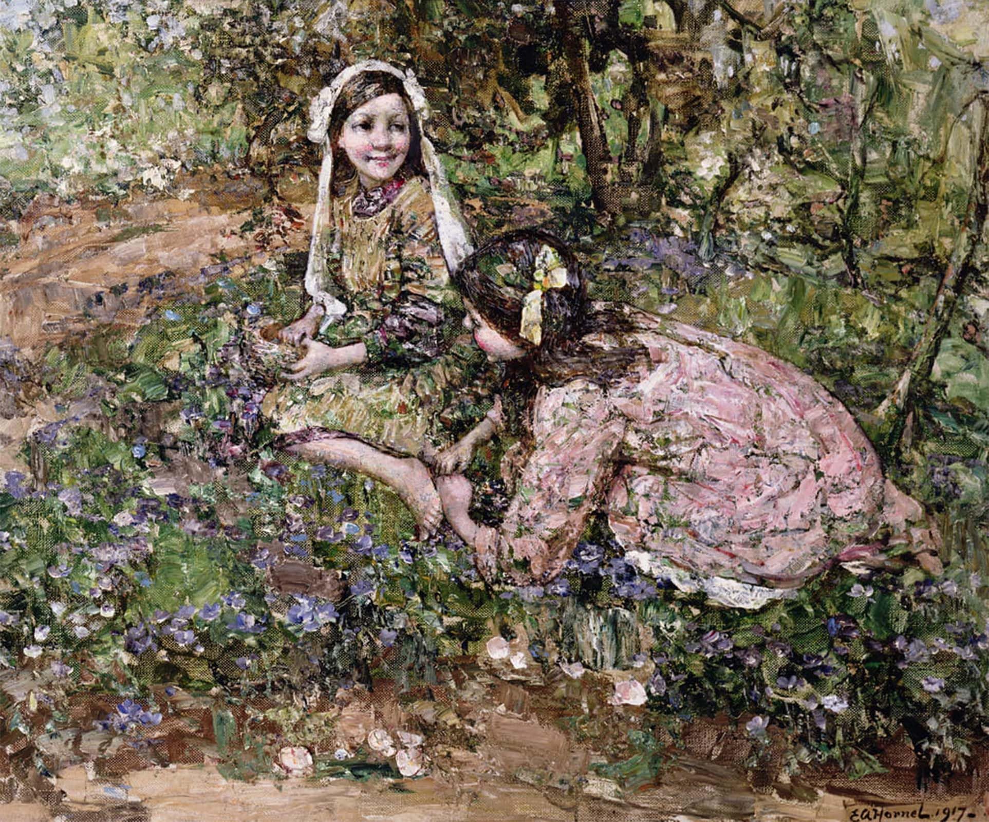 SERENDIPITP Retro Picture Poster Wall Art Pictures Painting by Edward Atkinson Hornel Wall Art Canvas Print for Wall Decor 60x90cm