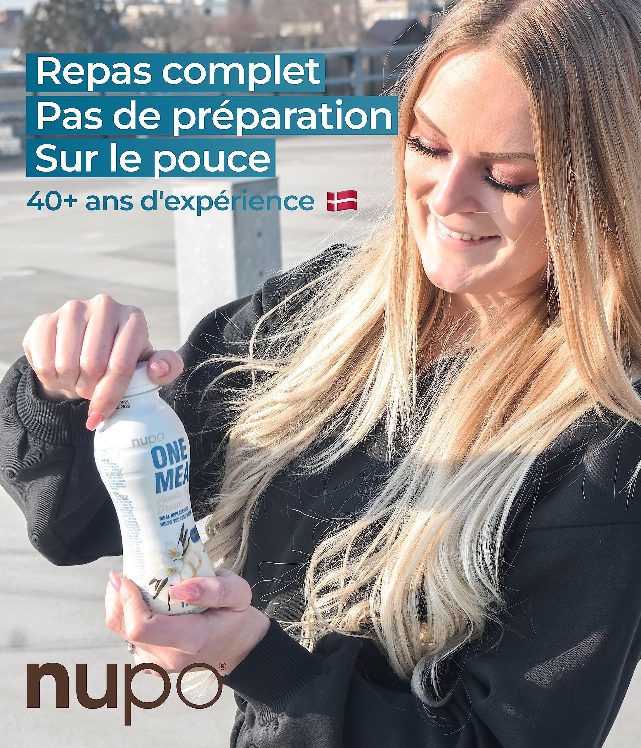 Nupo - One Meal Prime Shake Vanilla Banana Dream 12 x 330 ML, Jaune