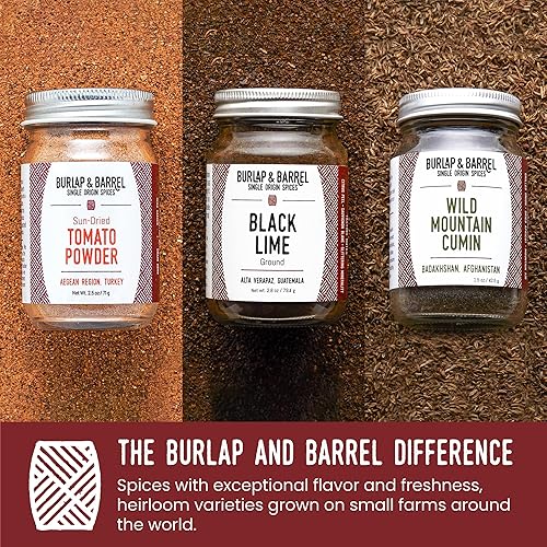 Miniatura 4 de Burlap & Barrel Juego de especias de origen único para tacos  Como se ve en Shark Tank! Comino de montaña salvaje, tomate secado al sol, lima negra