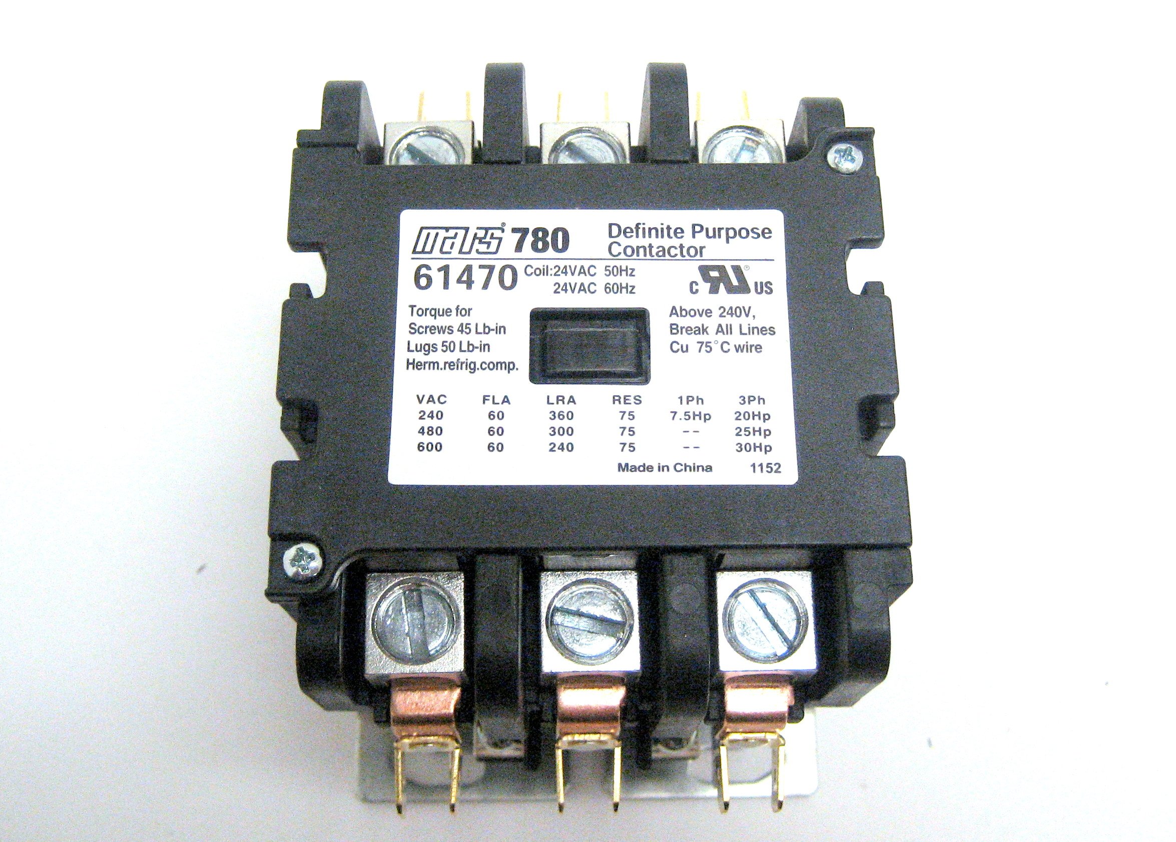 MARS - Motors & Armatures, Inc. 42EF35AJ Furnas Contactor-60-3-24v61470