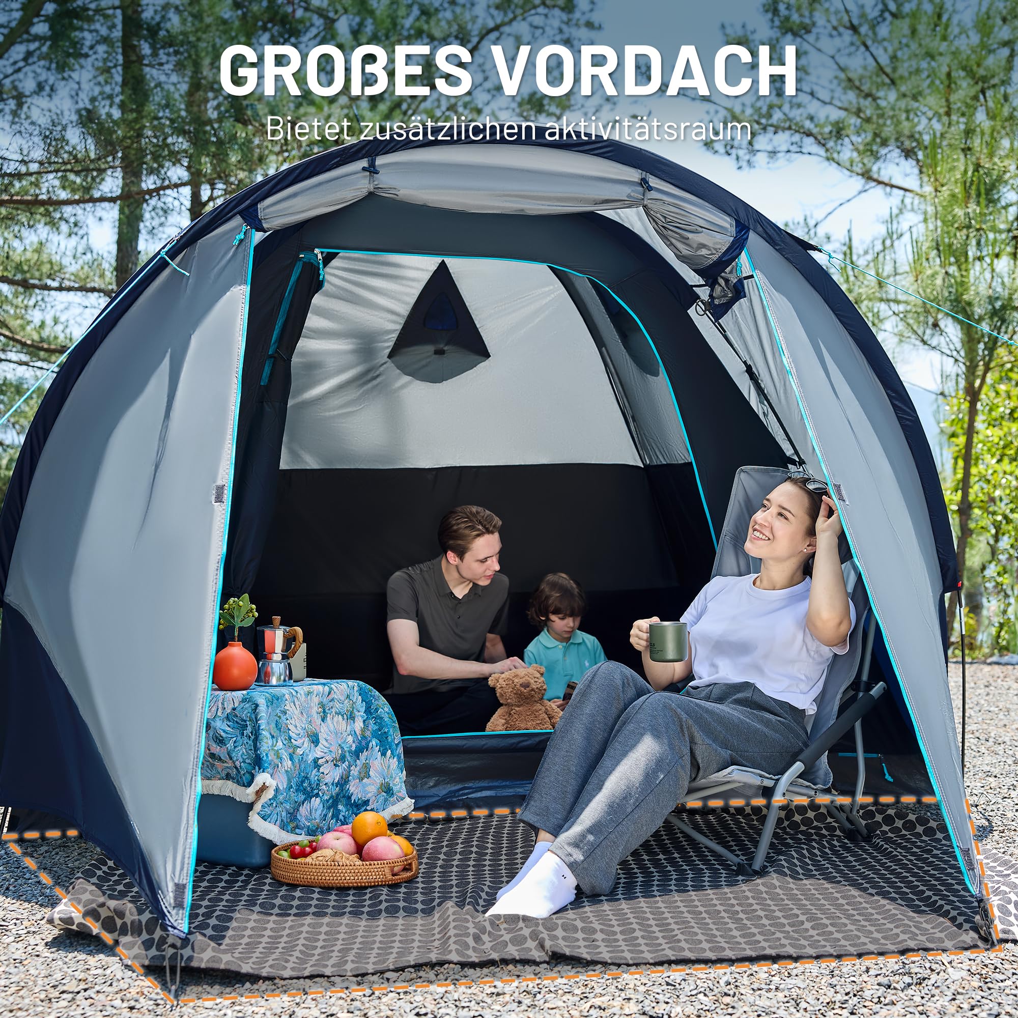 decathlon zelt stehhöhe TIMBER RIDGE 4 Personen 190cm Camping Zelt Wasserdicht Sport & Freizeit Maat:3XL REUSCH RACE TEC 16 kitchen