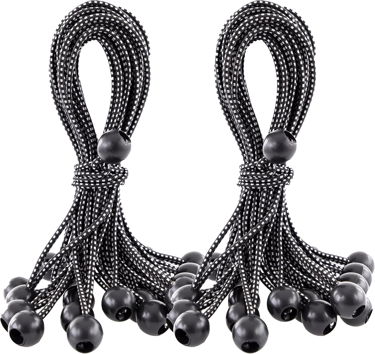 Kotap BB-11B Ball Bungee Cord, Heavy-Duty & Versatile, Indoor & Outdoor, Tarp Tie-Down, Organize & Secure, 11-Inch, Black, (50 Pack) image