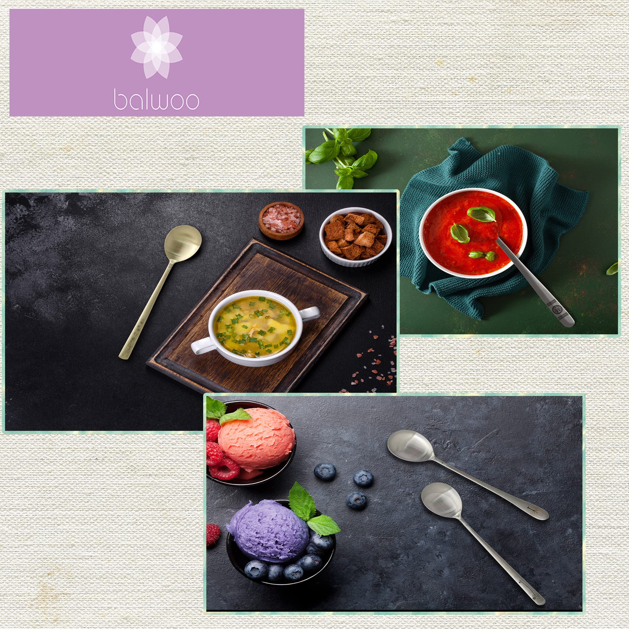 Juego de 5 palillos de cuchara de arroz pegajosa coreana [fabricados en Corea] Juego de cubiertos de acero inoxidable 304 chapado en titanio dorado (sauce, 5 juegos)