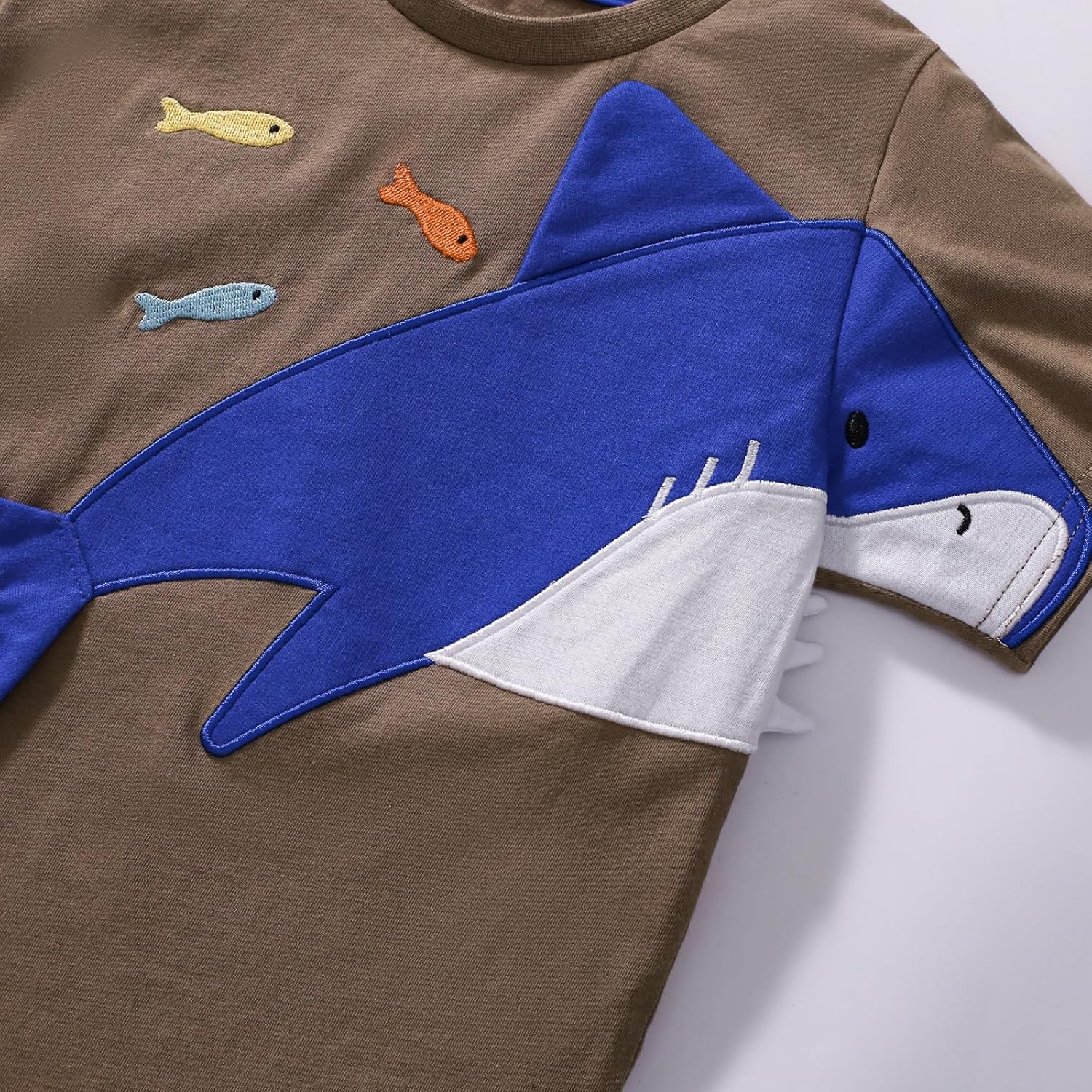 HILEELANG Toddler Boy Summer Short Clothes Sets Cotton Crewneck Tees Shorts Pocket Adjustable Knite Shorts Playwear Sets - Image 4