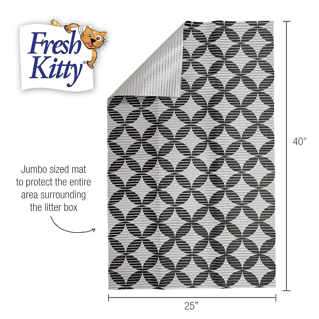 Foto 5 de 5 de Royal Pet Fresh Kitty - Alfombrilla de Espuma para Arena con círculos Gris/Negro