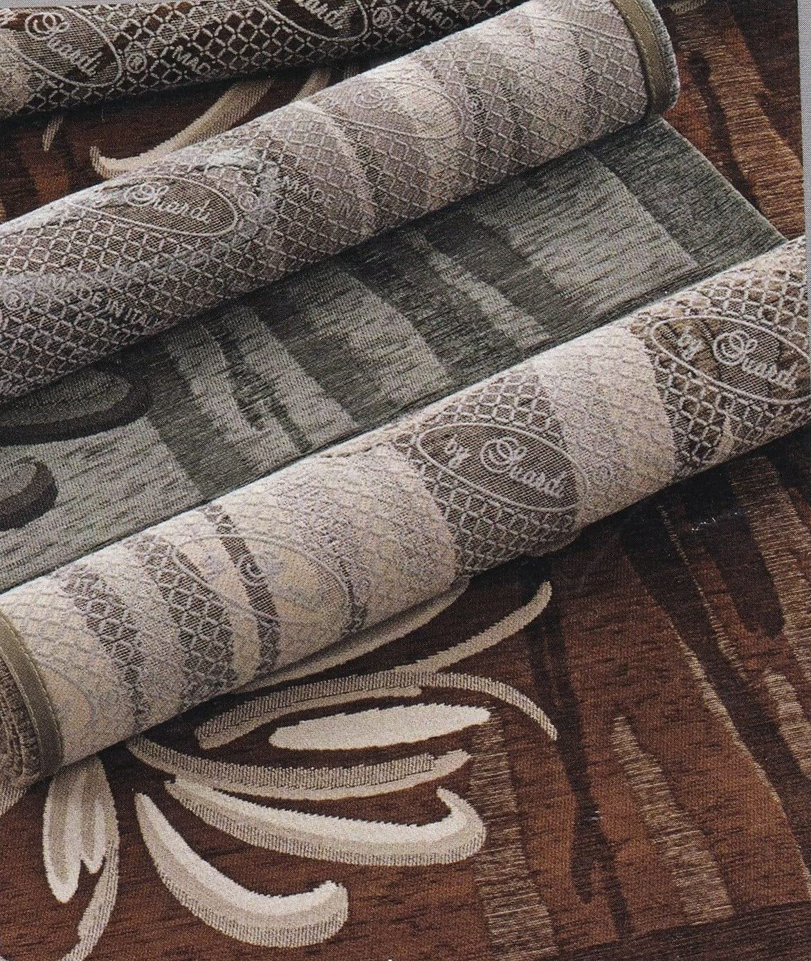 SpazioTessile Tappeto Cucina Stuoia Corsia Gommato Cerchi Grigi – Antiscivolo E Lavabile, Made In Italy, 52x240 Cm