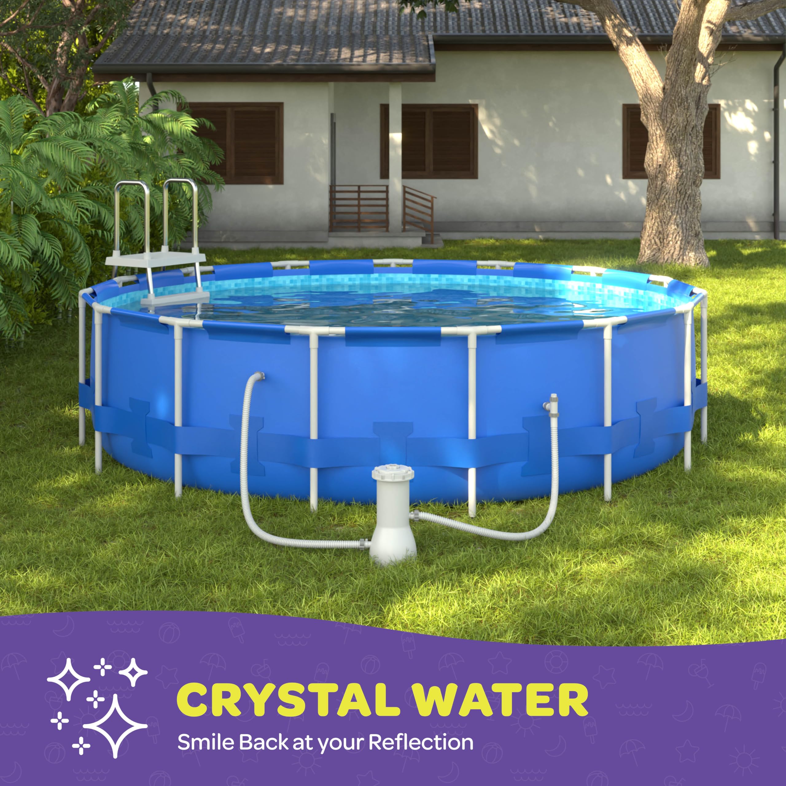 TidyMister Kit Ricambio Tubo Filtro Piscina – 3 Tubi Da 3,2 X 149,9 Cm Con Morsetti, Adattatore E Nastro Teflon