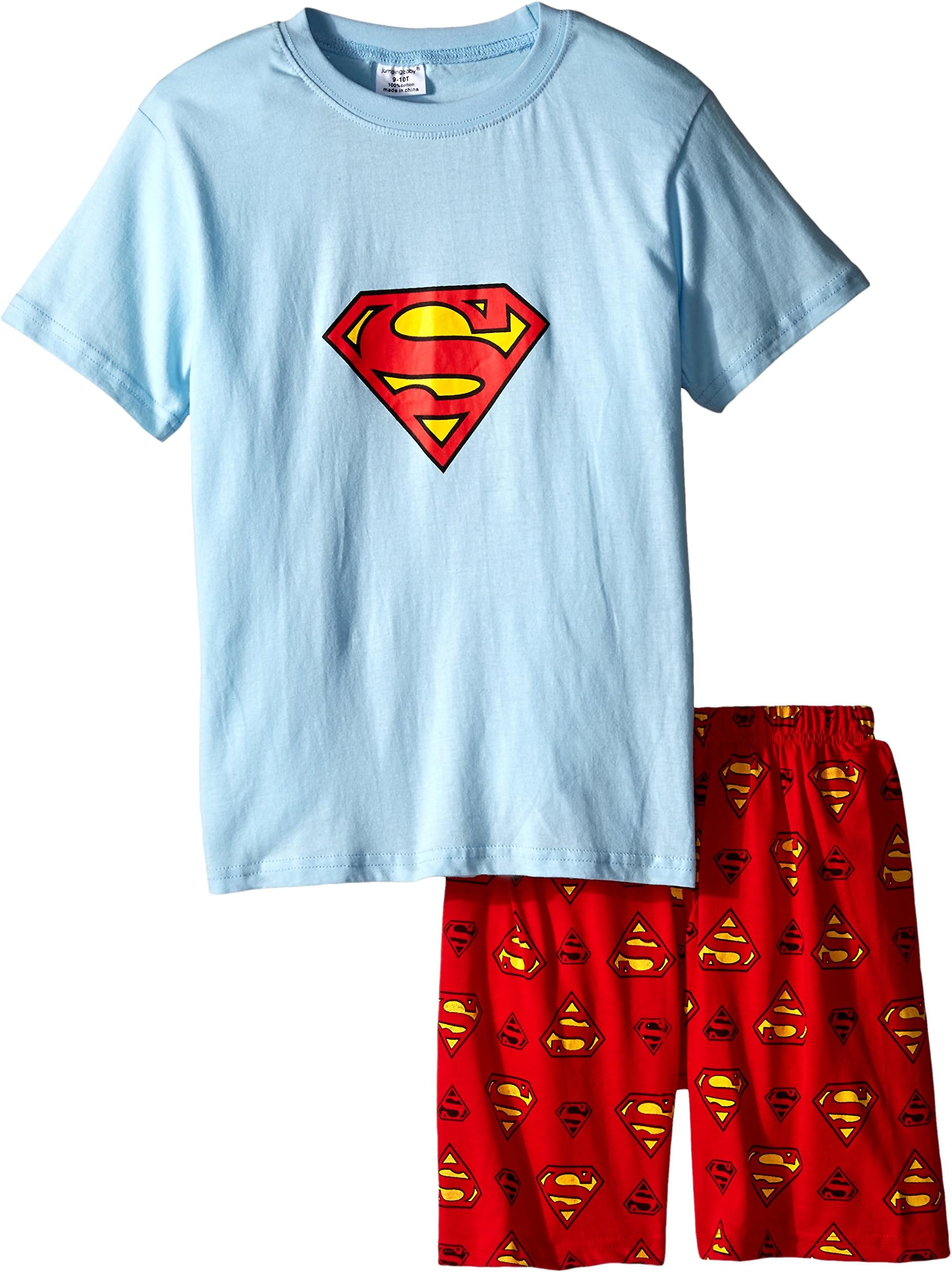 TANGDIAABBCC Big S Boys Shorts 2 Piece Pajama set 100% Cotton Blue 11 Years