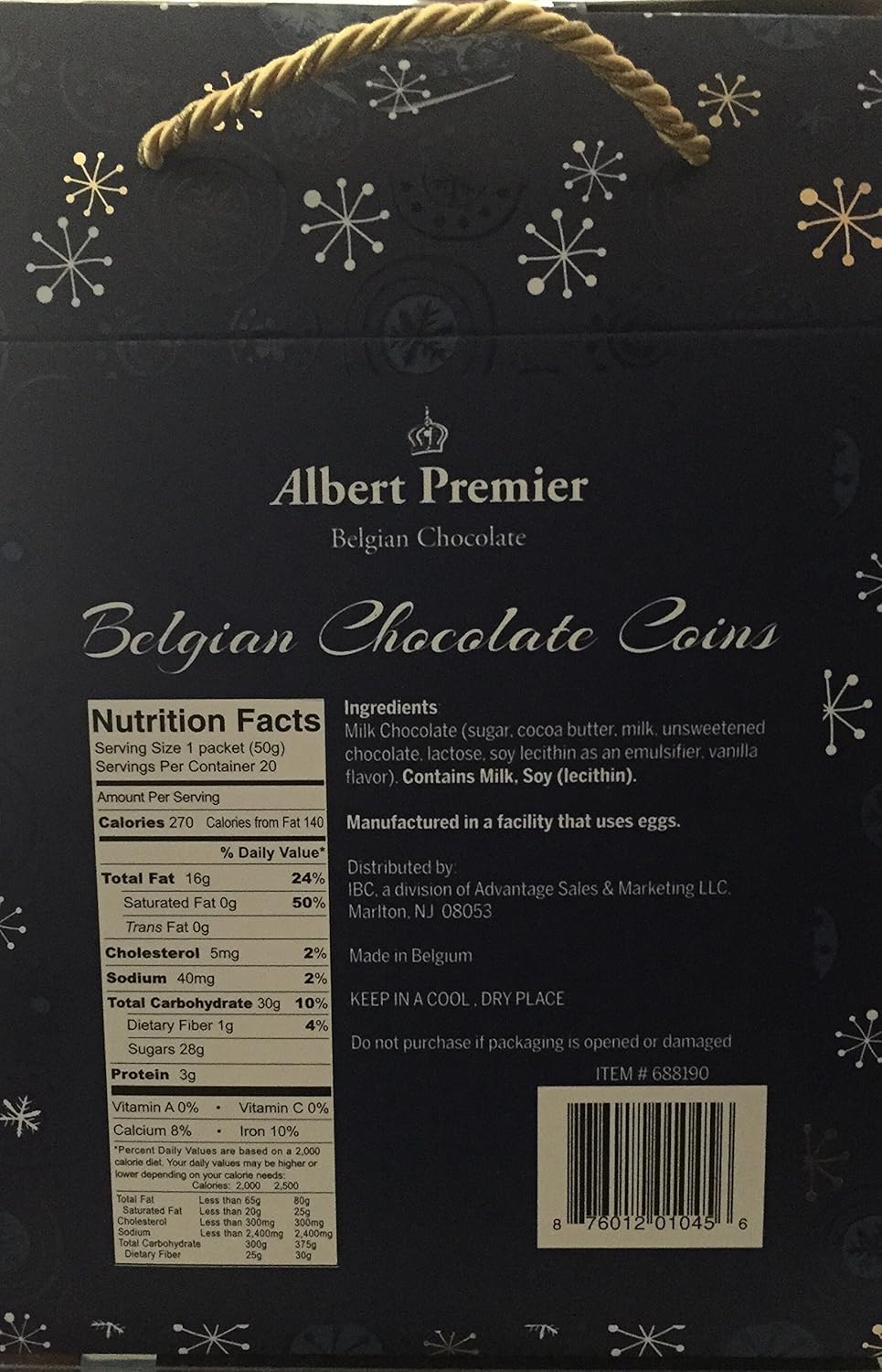 Blegian Chocolate Coins 20 Nets
