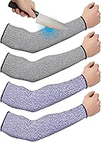 Vista 8 de Geyoga 2 pares de mangas protectoras de brazo, protectores de brazo para piel delgada y moretones, mangas protectoras resistentes a cortes para Gris