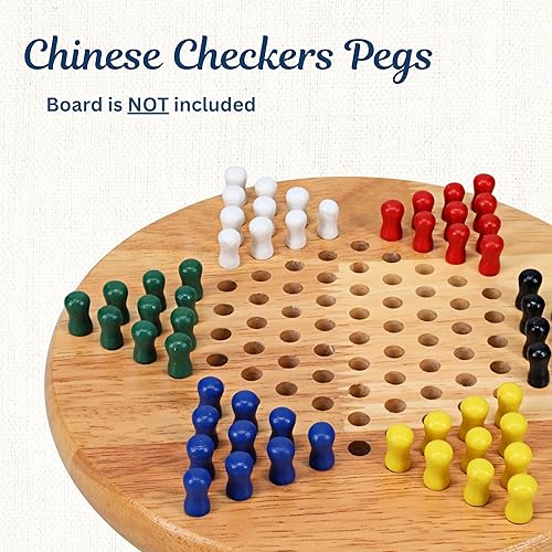 Miniatura 5 de WE Games Clavijas de madera de repuesto para damas chinas