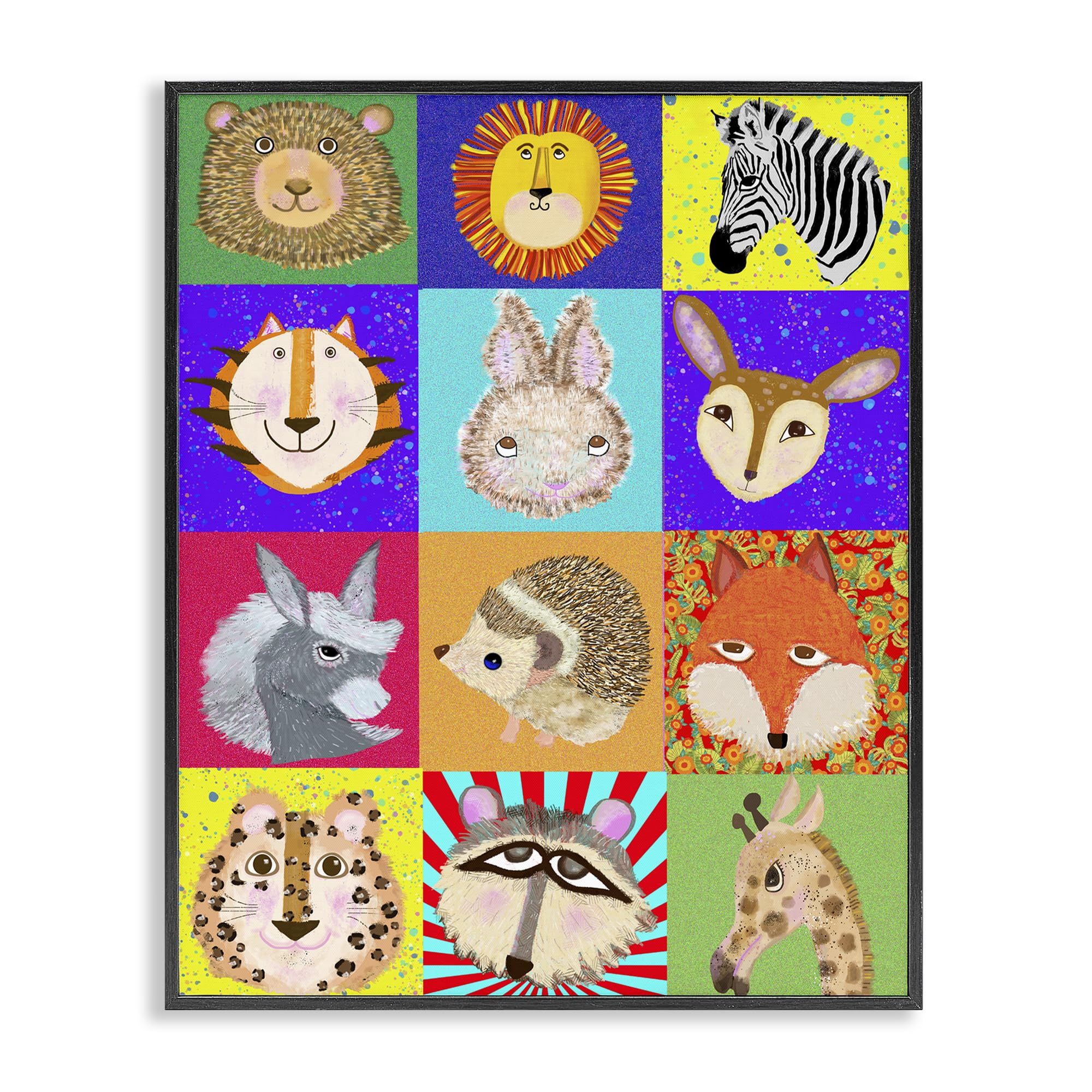 Animaux à fourrure giclée encadrée Lynnda Rakos finition premium Stupell