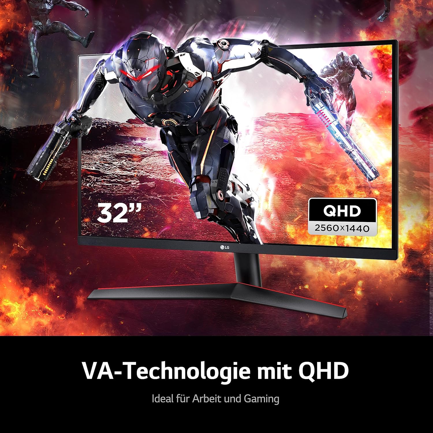 LG Electronics 32GN600-B.BEU UltraGear Gaming Monitor (QHD, pannello VA da 5 ms (GtG), 165 Hz), taglia unica, nero, 31 LG Electronics 32GN600-B.BEU UltraGear Gaming Monitor (QHD, pannello VA da 5 ms (GtG), 165 Hz), taglia unica, nero, 31