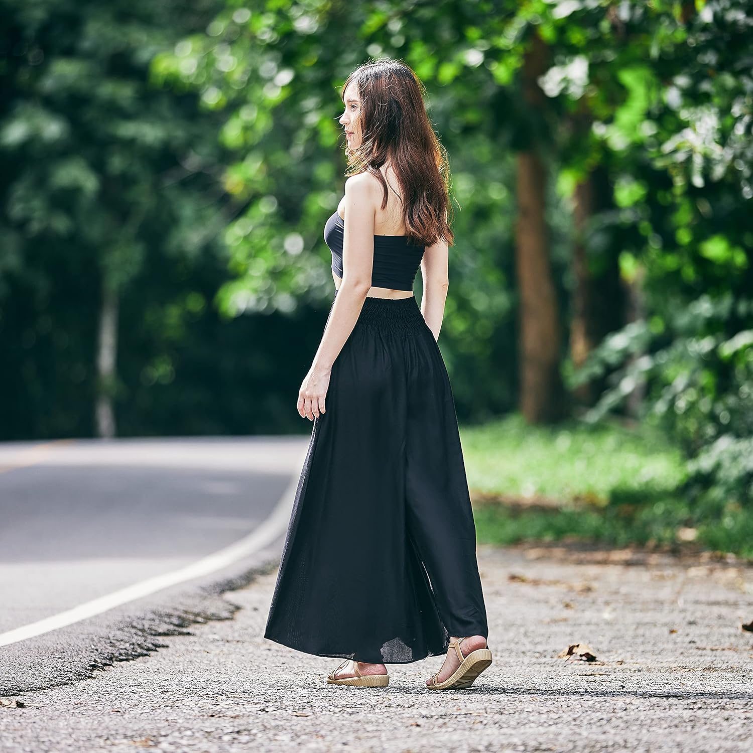 Lannaclothesdesign Palazzo Pants for Women Wide Leg Boho Harem Yoga Pants S M L XL Sizes - Image 5