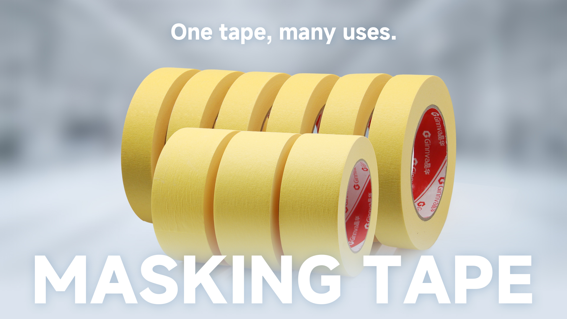 Image of Yellow Painters Tape,2 inchx55 Yards(3-Pack),Medium-Adhesion Masking Tape forPainting, Automotive, Art and Crafts,Tear by Hand, Multi-Surface