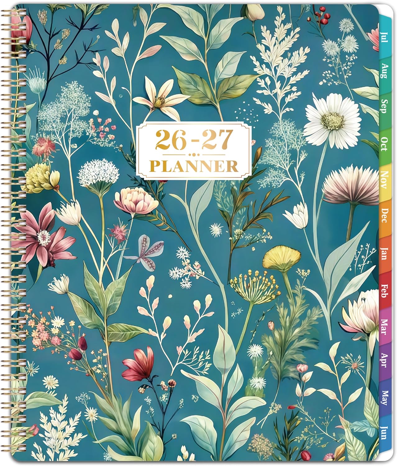 Planner 2026-2027 - Academic Planner 2026-2027, 9'' x 11'' | JUL 2026 - JUN 2027, Weekly and Monthly Planner, 26-27 Calendar Planner with Colourful Tabs, Twin-Wire Binding, Back Pocket