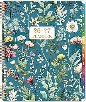 Planner 2026-2027 - Academic Planner 2026-2027, from JULY 2026 to JUNE 2027, 9'' x 11'', Weekly and Monthly Planner, 26-27 Calendar Planner with Colourful Tabs, Premium Thick Paper, Twin-Wire Binding, Back Pocket