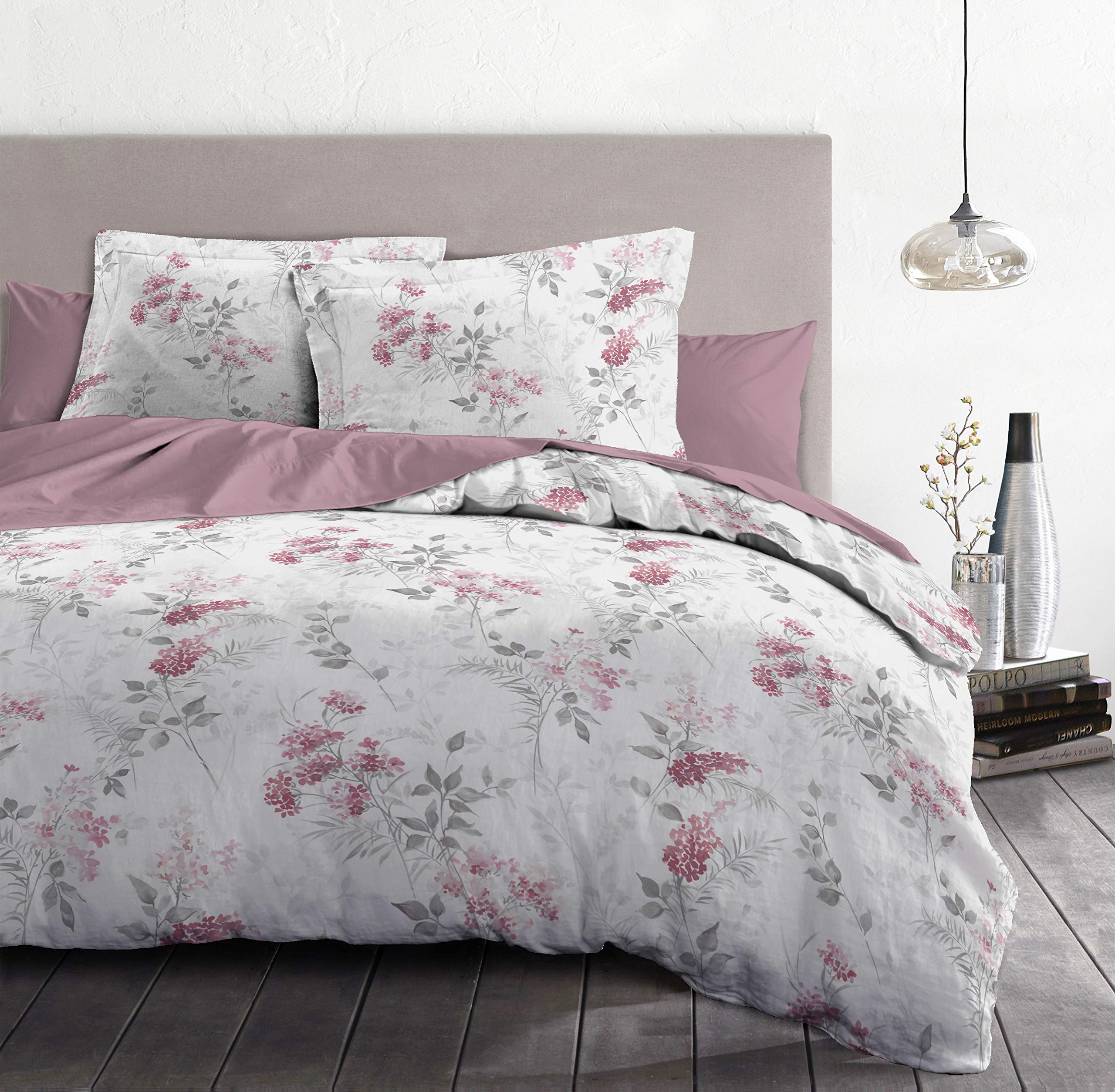 Parure de lit en microfibre soyeuse King Size, finition haut de gamme ivoire