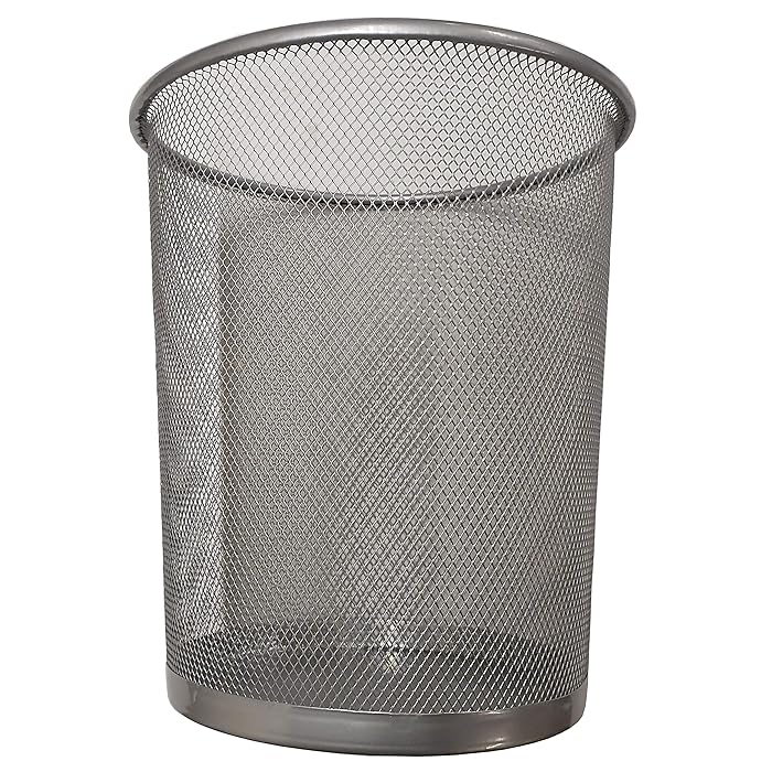 Buy DIVCHI Circular Mesh Wastebasket Trash Can, Waste Basket Garbage Can Bin for Bathrooms