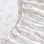 Laura Ashley - Sheet Set, Breathable Percale Cotton Bedding, 200 Thread Count, Deep Pocket, Chic Home Decor (Lynda Pink, Twin)