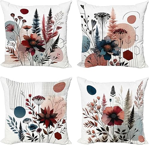 Vista 41 de Ambesonne Orient - Funda de cojín para cojín, diseño floral tradicional de Oriente Medio, clásico, bohemio, antiguo, cultura persa, funda