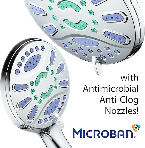 Miniatura 3 de AquaStar Elite - Cabezal de ducha 3 en 1 de alta presión de 48 modos de 7 pulgadas con chorros antiobstrucciones Microban para más potencia y menos