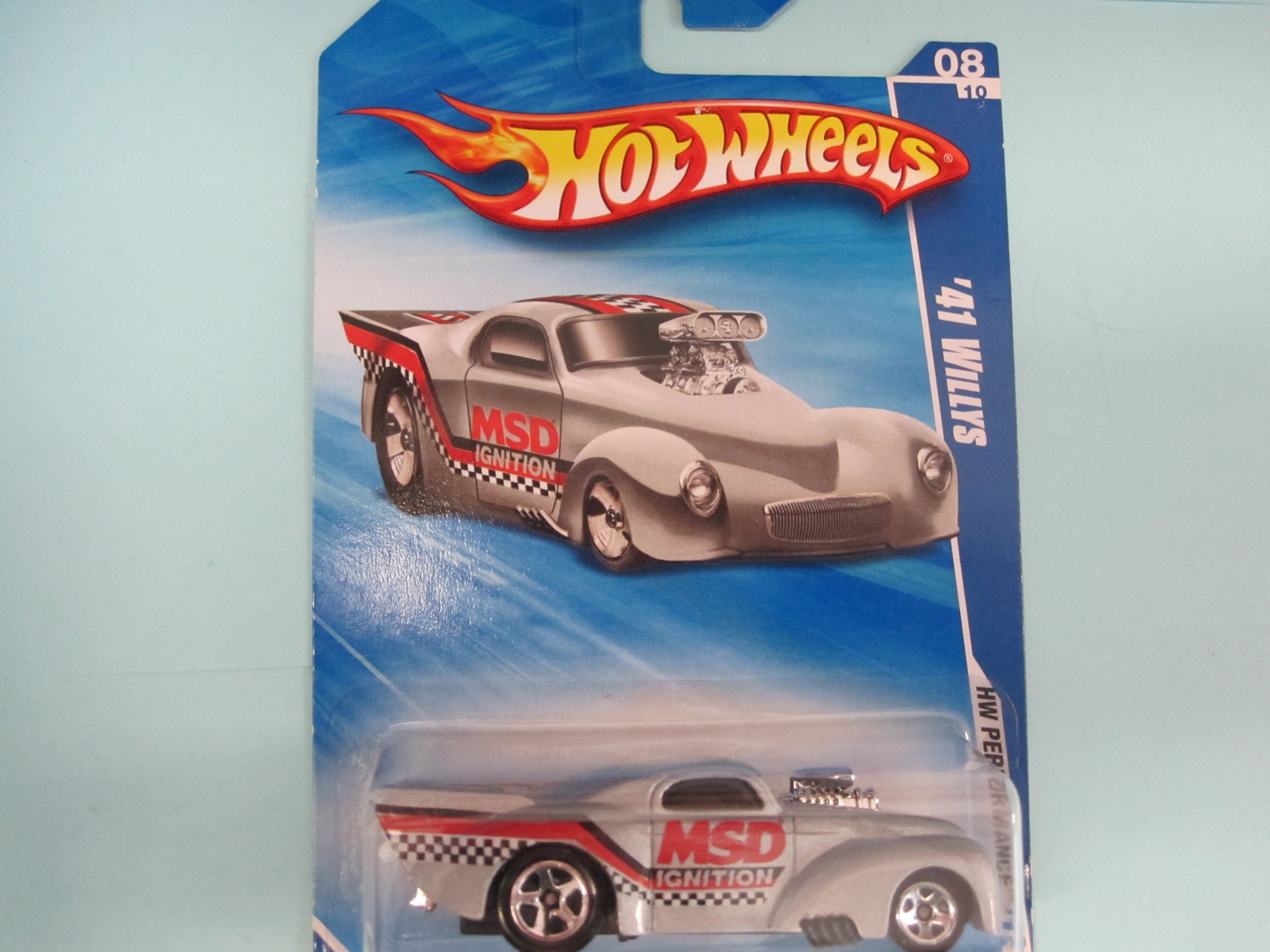 Hot WheelsSilver '41 Willys 2010 Hw Performance Series with Regular Tires